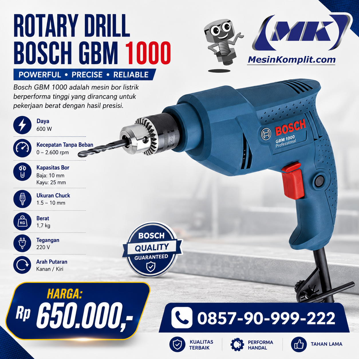 Mesin Drill Bosch 35...